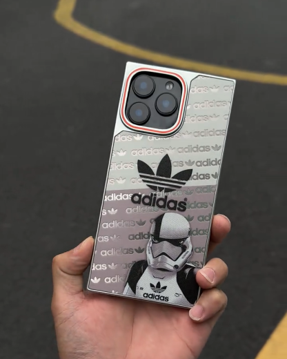 阿迪達斯方形電鍍鎧甲手機殼-ZUIHANG SHOP